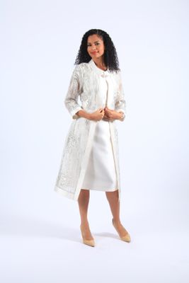 Diana Collection <br> (Spring/Summer 2026) <br> D8656 <br><br>Ivory  <br>   Sky-Blue <br> 8 10 12 14 16 18 20 22 24<br><br>Organza<br>2 pc Dress