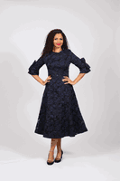 Diana Collection <br> (Spring/Summer 2026) <br> D8825-NA <br><br>Navy <br> 8 10 12 14 16 18 20 22 24<br><br>Organza<br>1 pc Dress