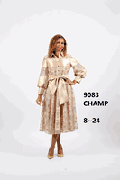 Diana Collection <br> (Spring/Summer 2026) <br> D9083-CH <br><br>Champagne <br> 8 10 12 14 16 18 20 22 24<br><br>Lace<br>1 pc Dress