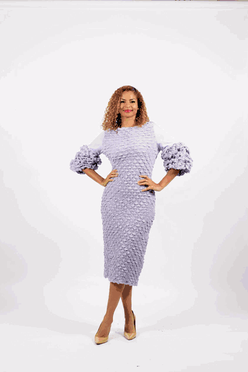 Diana Collection <br> (Spring/Summer 2026) <br> D9101 <br><br>Lilac  <br>   White <br> 8 10 12 14 16 18 20 22 24<br><br>Polyester<br>1 pc Dress