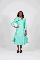 Diana Collection <br> (Spring/Summer 2026) <br> D9111 <br><br>Green <br> 8 10 12 14 16 18 20 22 24<br><br>Brocade<br>1 pc Dress