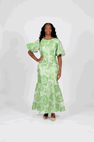 Diana Collection <br> (Spring/Summer 2026) <br> D9128 <br><br>Green <br> 8 10 12 14 16 18 20 22 24<br><br>Organza<br>1 pc Dress