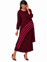Divine Apparel Holiday <br> (Holiday 2026) <br> DC2072 <br> <br> Burgundy <br> S M L XL 1x 2x 3x<br><br>2 Piece Textured Knit Skirt Set <br>