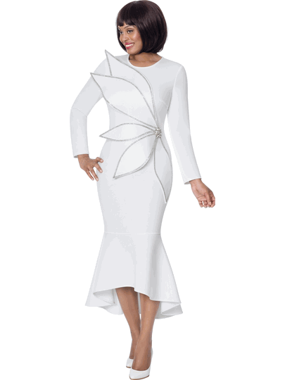 Divine Apparel Holiday <br> (Holiday 2026) <br> DN101071 <br> <br> White <br> 8 10 12 14 16 18  <br> 16w 18w 20w 22w 24w 26w<br><br>1Piece Scuba Mermaid Dress <br>