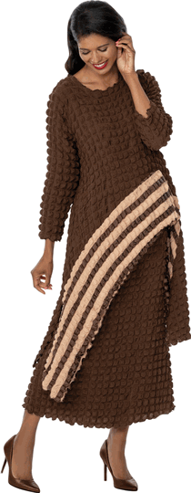 Divine Casuals <br> (Fall 2026) <br> DC2072 <br> <br> Brown <br> S M L XL 1x 2x 3x<br><br>1 Piece Dress