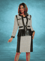 Donna Vinci Couture <br> (Sale) <br> DV5864 <br> <br> OFF-WHITE/BLACK <br> 8 14 18 20<br> <br> 2pc. Dress/Jacket <br> Novelty Boucle' Fabric Trimmed With Faux Leather and Leatherette Fringe. Donna Vinci Couture <br> (Sale) <br> DV5864 <br> <br> OFF-WHITE/BLACK <br> 8 14 18 20<br> <br> 2pc. Dress/Jacket <br> Novelty Boucle' Fabric Trimmed With Faux Leather and Leatherette Fringe.