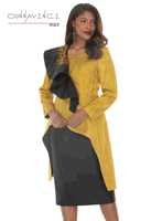 Donna Vinci Couture <br> (Fall/Holiday 2026) <br> DV12293 <br> <br> GOLD/BLACK <br> 8 10 12 14 16 18 20<br> <br> 2pc. Top & Skirt Set <br> Exclusive Novelty Fabric For Top Trimmed With Rhinestones And Virtual Silk Look Dress