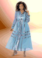 Donna Vinci Couture <br> (Spring 2025) <br> DV12181 <br> <br> SKY-BLUE <br> 8 10 12 14 16 18 20<br> <br> 2pc. Duster & Dress Set <br> Novelty Mesh Fabric With Faux Leather Trim & Crepe Dress Donna Vinci Couture <br> (Spring 2025) <br> DV12181 <br> <br> SKY-BLUE <br> 8 10 12 14 16 18 20<br> <br> 2pc. Duster & Dress Set <br> Novelty Mesh Fabric With Faux Leather Trim & Crepe Dress