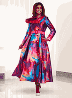 Donna Vinci <br> (Sale) <br> DV12120 <br> <br> MULTI/FUCSHIA <br> 24<br> <br> Dress <br> Virtual Silk Print Fabric Trimmed With Red Rhinestones. Belt Included. Donna Vinci <br> (Sale) <br> DV12120 <br> <br> MULTI/FUCSHIA <br> 24<br> <br> Dress <br> Virtual Silk Print Fabric Trimmed With Red Rhinestones. Belt Included.