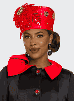 Donna Vinci Hats <br> (Fall 2025) <br> HAT<br>DV-H12233 <br> <br> Red