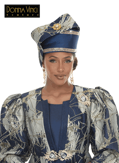 Donna Vinci Hats <br> (Fall/Holiday 2026) <br> HAT<br>DVH12282 <br> <br> Navy