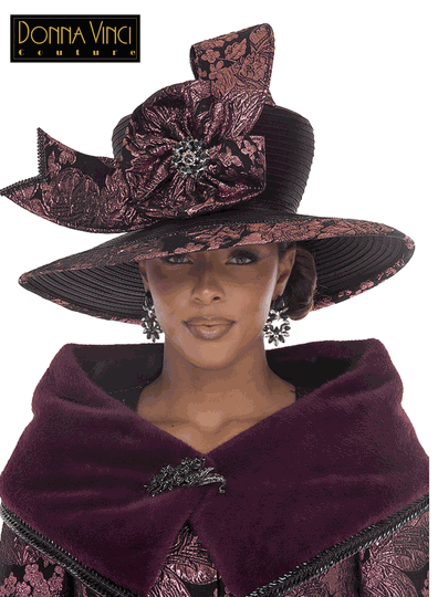 Donna Vinci Hats <br> (Fall/Holiday 2026) <br> HAT<br>DVH12304 <br> <br> Plum