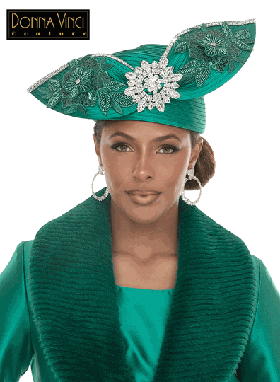 Donna Vinci Hats <br> (Fall/Holiday 2026) <br> HAT<br>DVH12308 <br> <br> Ivy-Green