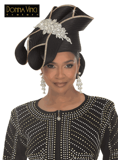 Donna Vinci Hats <br> (Fall/Holiday 2026) <br> HAT<br>DVH13471-Bl <br> <br> Black