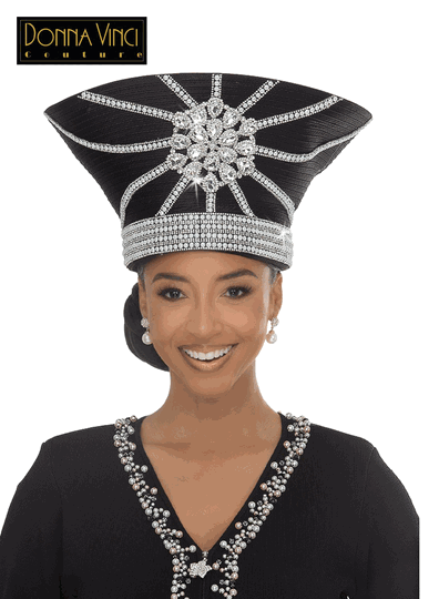 Donna Vinci Hats <br> (Fall/Holiday 2026) <br> HAT<br>DVH13472-BK <br> <br> Black