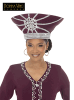 Donna Vinci Hats <br> (Fall/Holiday 2026) <br> HAT<br>DVH13472-Pl <br> <br> Plum