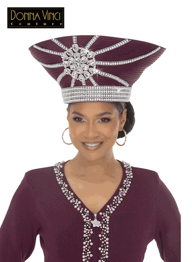Donna Vinci Hats <br> (Fall/Holiday 2026) <br> HAT<br>DVH13472-Pl <br> <br> Plum