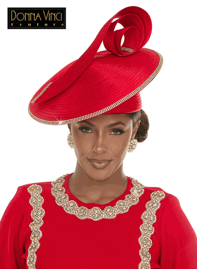 Donna Vinci Hats <br> (Fall/Holiday 2026) <br> HAT<br>DVH13473 <br> <br> Red