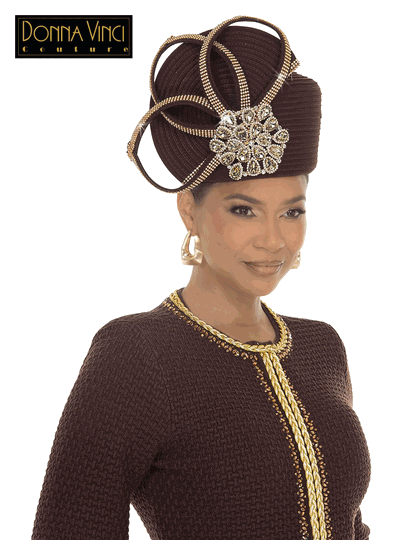 Donna Vinci Hats <br> (Fall/Holiday 2026) <br> HAT<br>DVH13474 <br> <br> Brown
