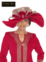 Donna Vinci Hats <br> (Fall/Holiday 2026) <br> HAT<br>DVH13476-Re <br> <br> Red