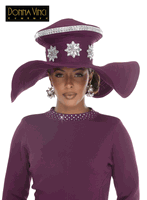 Donna Vinci Hats <br> (Fall/Holiday 2026) <br> HAT<br>DVH13437 <br> <br> Plum