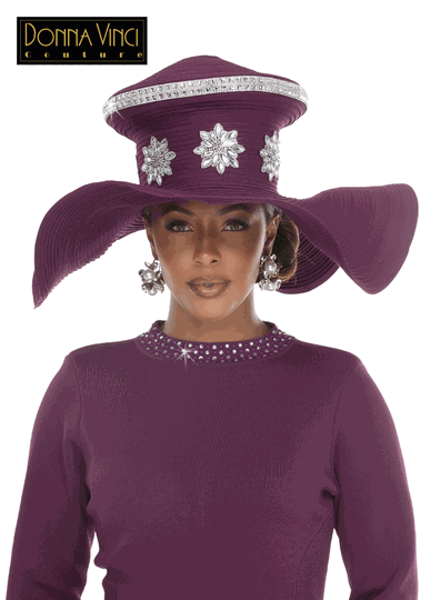 Donna Vinci Hats <br> (Fall/Holiday 2026) <br> HAT<br>DVH13437 <br> <br> Plum
