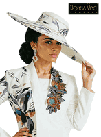 Donna Vinci Hats <br> (Spring/Summer 2026) <br> HAT<br>DV-H12254 <br> <br> OFF-WHITE