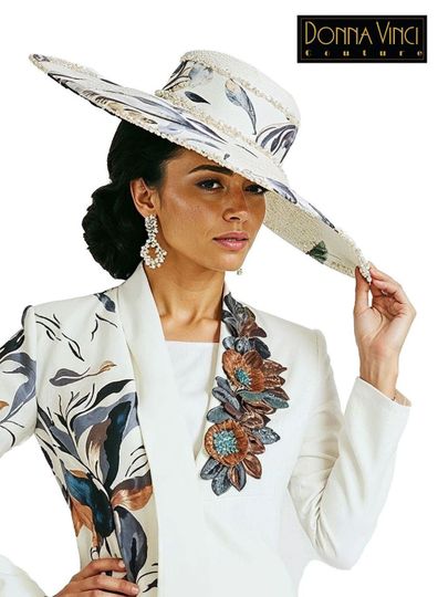 Donna Vinci Hats <br> (Spring/Summer 2026) <br> HAT<br>DV-H12254 <br> <br> OFF-WHITE