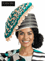 Donna Vinci Hats <br> (Spring/Summer 2026) <br> HAT<br>DV-H12255 <br> <br> TAN/MULTI