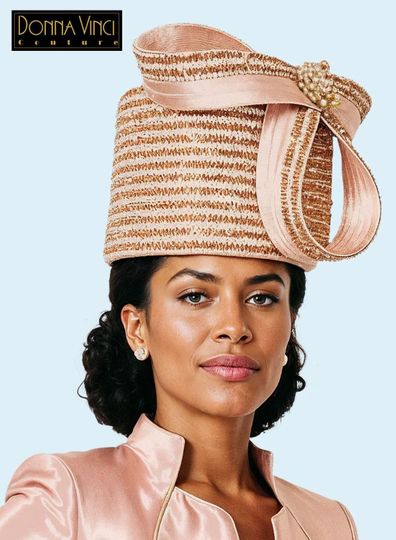 Donna Vinci Hats <br> (Spring/Summer 2026) <br> HAT<br>DV-H12259 <br> <br> BLUSH