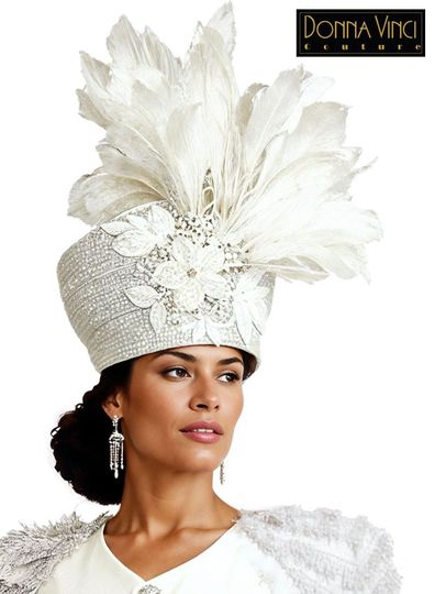Donna Vinci Hats <br> (Spring/Summer 2026) <br> HAT<br>DV-H12262 <br> <br> WHITE
