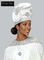 Donna Vinci Hats <br> (Spring/Summer 2026) <br> HAT<br>DV-H12268 <br> <br> WHITE