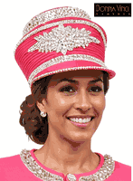 Donna Vinci Hats <br> (Spring/Summer 2026) <br> HAT<br>DV-H13458-HO <br> <br> HOT-PINK