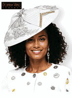 Donna Vinci Hats <br> (Spring/Summer 2026) <br> HAT<br>DV-H13459-PU <br> <br> PURE-WHITE