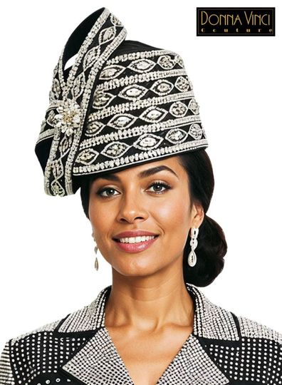 Donna Vinci Hats <br> (Spring/Summer 2026) <br> HAT<br>DV-H13465 <br> <br> BLACK