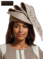 Donna Vinci Hats <br> (Spring/Summer 2026) <br> HAT<br>DV-H13467 <br> <br> ECRU