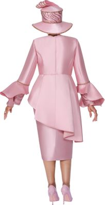 Dorinda Clark Cole <br> (Fall 2025) <br> DCC309832 <br> <br> Dusty-Rose <br> 8 10 12 14 16 18 <br> 16w 18w 20w 22w 24w 26w<br><br>Dressy suit with sequin swirl skirt, high-low peplum jacket, flare cuffs and rhinestone brooch 2 Piece Dorinda Clark Cole <br> (Fall 2025) <br> DCC309832 <br> <br> Dusty-Rose <br> 8 10 12 14 16 18 <br> 16w 18w 20w 22w 24w 26w<br><br>Dressy suit with sequin swirl skirt, high-low peplum jacket, flare cuffs and rhinestone brooch 2 Piece