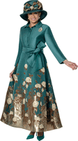 Dorinda Clark Cole <br> (Fall 2026) <br> DCC310241 <br> <br> Forest-Green/Gold <br> 8 10 12 14 16 18 <br> 16w 18w 20w 22w 24w 26w<br><br>Jacquard