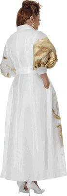 Dorinda Clark Cole <br> (Fall 2026) <br> DCC310321 <br> <br> Black/Gold <br> 8 10 12 14 16 18 <br> 16w 18w 20w 22w 24w 26w<br><br>Burnout Jacquard