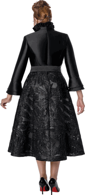 Dorinda Clark Cole <br> (Fall 2026) <br> DCC310391 <br> <br> Black <br> 8 10 12 14 16 18 <br> 16w 18w 20w 22w 24w 26w<br><br>Twill + Jacquard