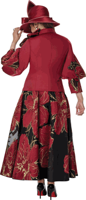 Dorinda Clark Cole <br> (Fall 2026) <br> DCC310432 <br> <br> Burgundy <br> 8 10 12 14 16 18 <br> 16w 18w 20w 22w 24w 26w<br><br>Jacquard Burnout