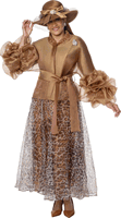 Dorinda Clark Cole <br> (Fall 2026) <br> DCC310483 <br> <br> Brown-Animal <br> 8 10 12 14 16 18 <br> 16w 18w 20w 22w 24w 26w<br><br>Twill Georgette