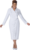 Dorinda Clark Cole <br> (Fall 2026) <br> DCC310531 <br> <br> White <br> 6 8 10 12 14 16 18 <br> 16w 18w 20w 22w 24w 26w<br><br>KNIT Dress by Dorinda