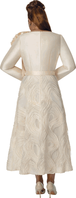 Dorinda Clark Cole <br> (Fall 2026) <br> DCC310541 <br> <br> Champagne <br> 8 10 12 14 16 18 <br> 16w 18w 20w 22w 24w 26w<br><br>Novelty Twill + Ribbon