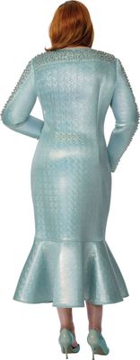 Dorinda Clark Cole <br> (Spring 2026) <br> DCC310101 <br> <br> Sea-Green <br> 8 10 12 14 16 18 <br> 16w 18w 20w 22w 24w 26w<br><br>Scuba 1 Piece Dress