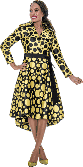 Dresses By Nubiano <br> (SALE) <br> DN100001 <br> <br> Gold-Black <br> 22w 26w<br><br>