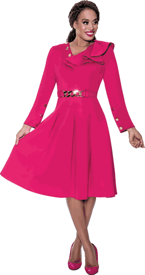 Dresses By Nubiano <br> (SALE) <br> DN100191 <br> <br> Magenta <br> 24w<br><br>