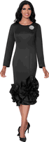 Dresses By Nubiano <br> (Fall 2025) <br> DN100681 <br> <br> Black <br> 8 10 12 14 16 18 <br> 16w 18w 20w 22w 24w 26w<br><br>1 Piece Dress <BR> Fabric: Light Scuba
