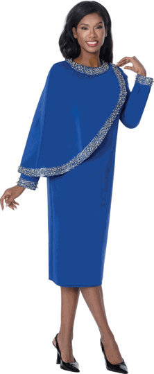 Dresses By Nubiano <br> (Fall 2026) <br> DN100431 <br> <br> Royal <br> 6 8 10 12 14 16 18 <br> 16w 18w 20w 22w 24w 26w<br><br>1 Piece Dress