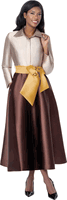 Dresses By Nubiano <br> (Fall 2026) <br> DN101001 <br> <br> Champagne-Brown-Gold <br> 8 10 12 14 16 18 <br> 16w 18w 20w 22w 24w 26w<br><br>1 Piece Dress